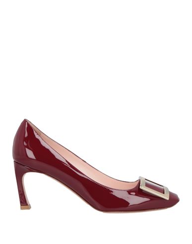 Roger Vivier Trompette Square-toe Pumps Burgundy Patent Leather In Red