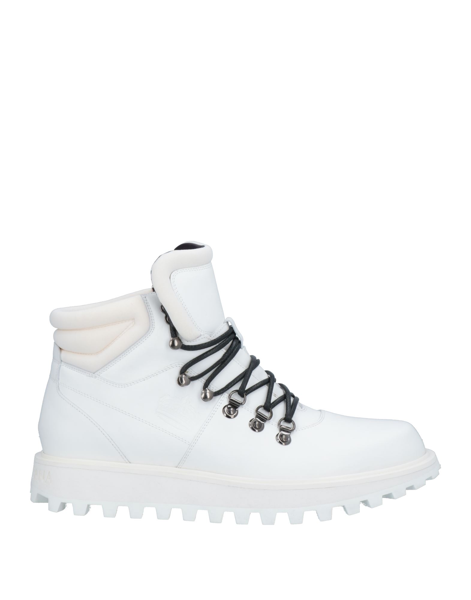 Shop Dolce & Gabbana Man Ankle Boots White Size 8.5 Calfskin, Polyamide, Elastane