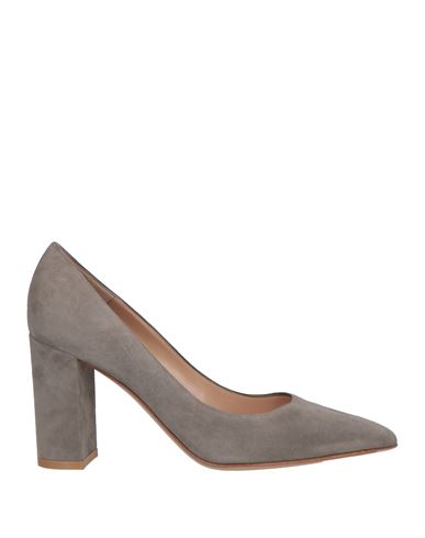 Gianvito Rossi Woman Pumps Grey Size 8 Soft Leather In Grey