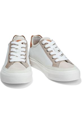 Rag & Bone Rb Army Color-block Leather And Suede Sneakers In White