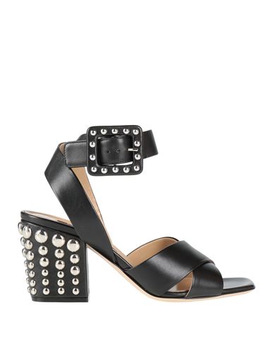 Sergio Rossi Woman Sandals Black Size 6 Soft Leather In Black