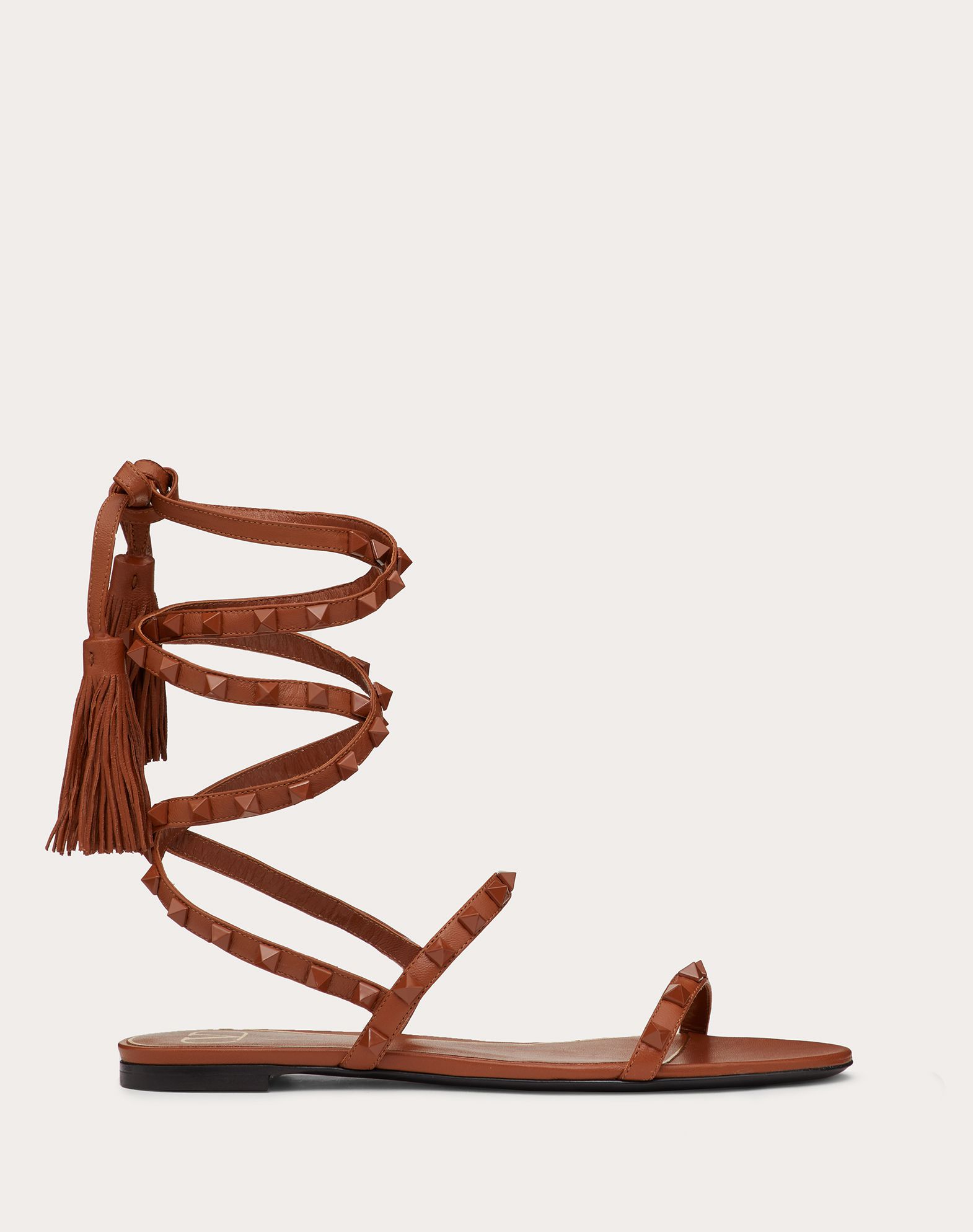 rockstud flat sandal valentino