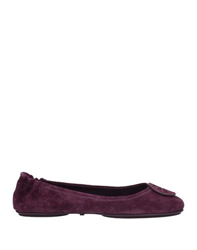 Tory Burch Woman Ballet Flats Purple Size 10 Soft Leather