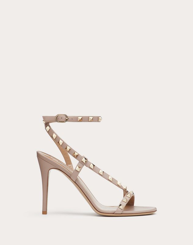 Sandalo Rockstud in vitello 100mm Donna | Valentino Online Boutique