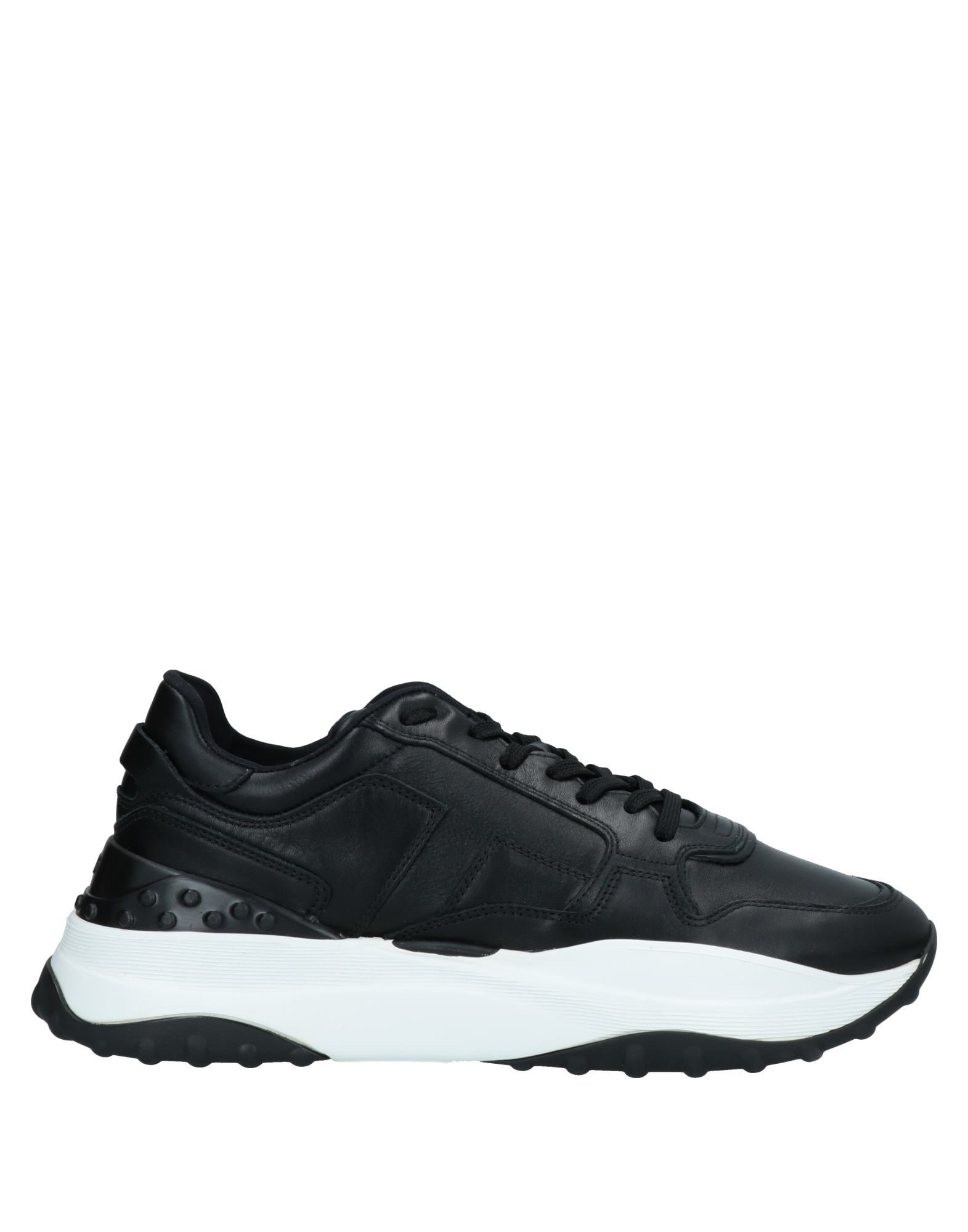 Tod's Low Top Leather Sneakers In Black