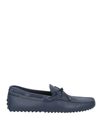 Tod's Man Loafers Midnight Blue Size 7 Soft Leather In Blue