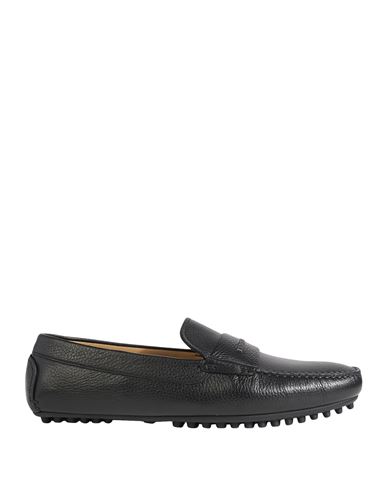 Emporio Armani Man Loafers Black Size 13 Bovine Leather