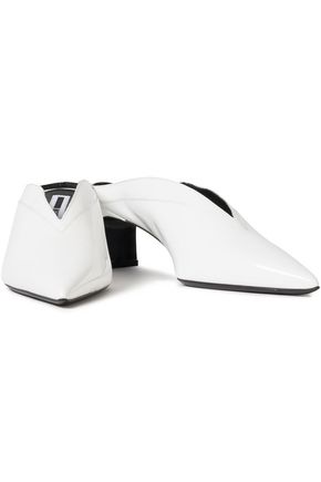 MCQ BY ALEXANDER MCQUEEN SPYKE PATENT-LEATHER MULES,3074457345622366147