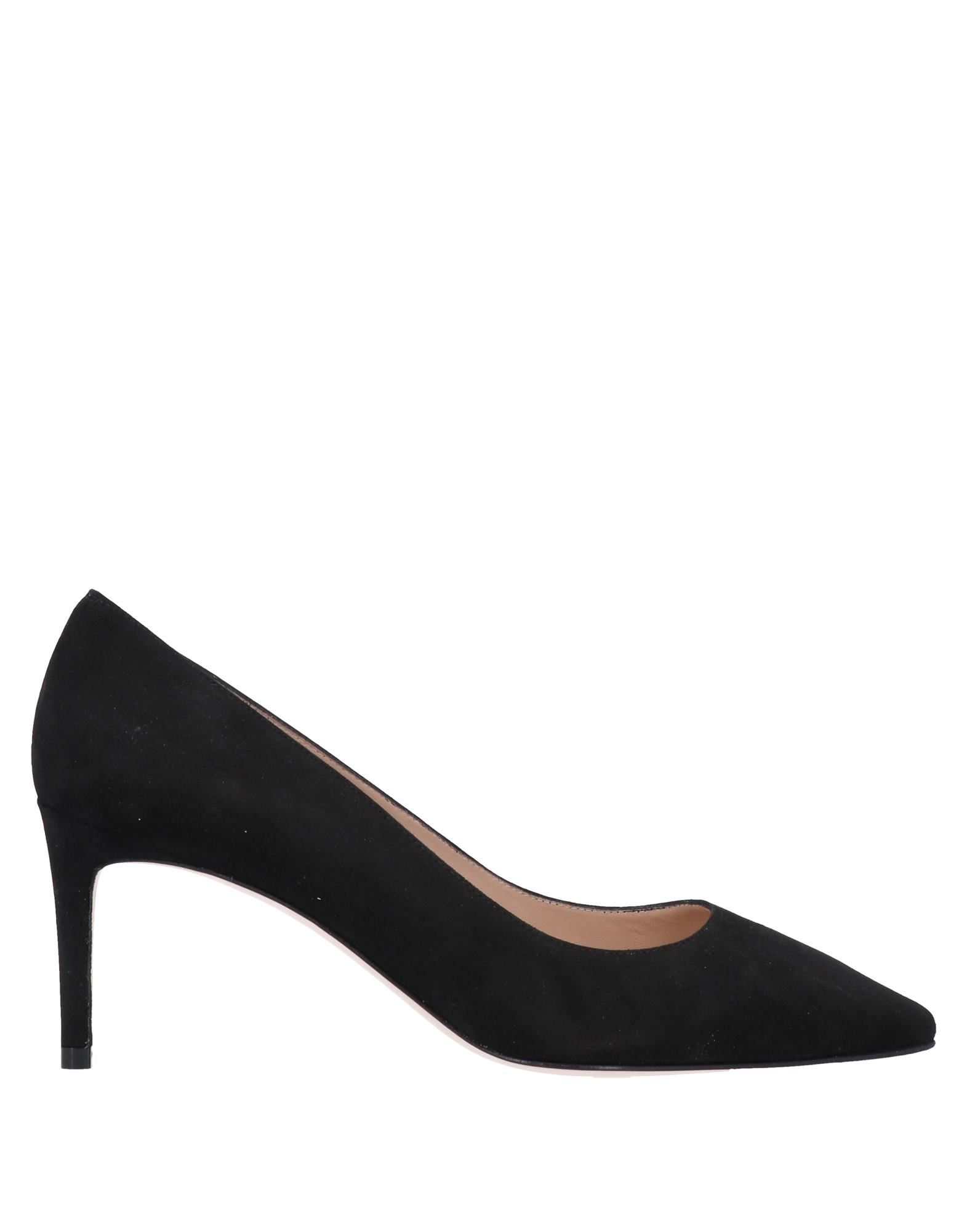 Stuart Weitzman Pointed-toe 75mm Leather Pumps In Black