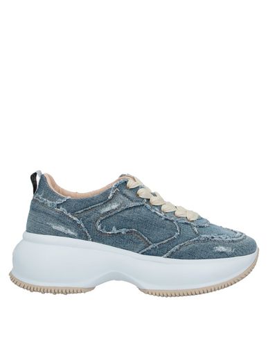 Hogan Woman Sneakers Blue Size 5.5 Textile Fibers, Soft Leather