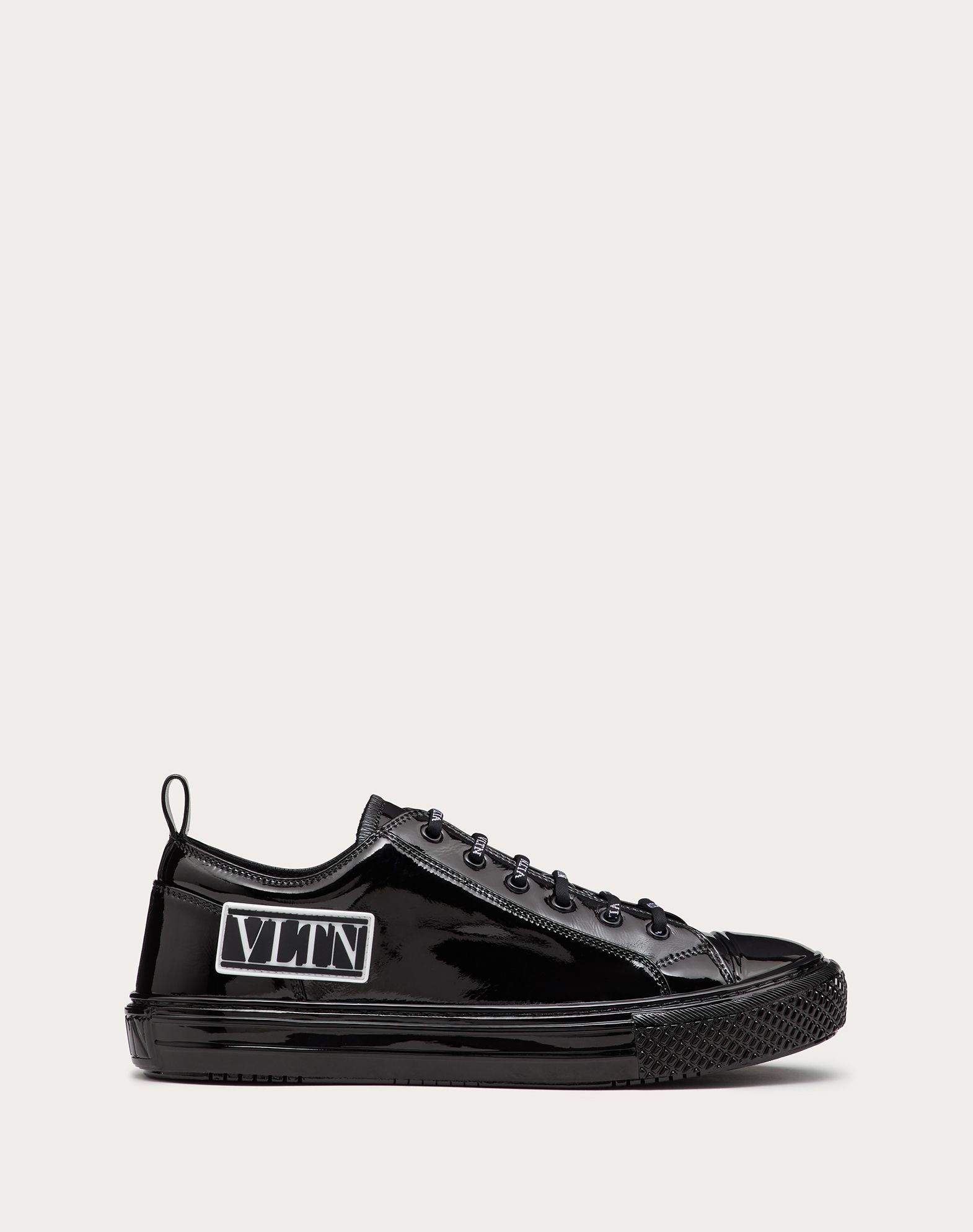 valentino open low top patent sneaker