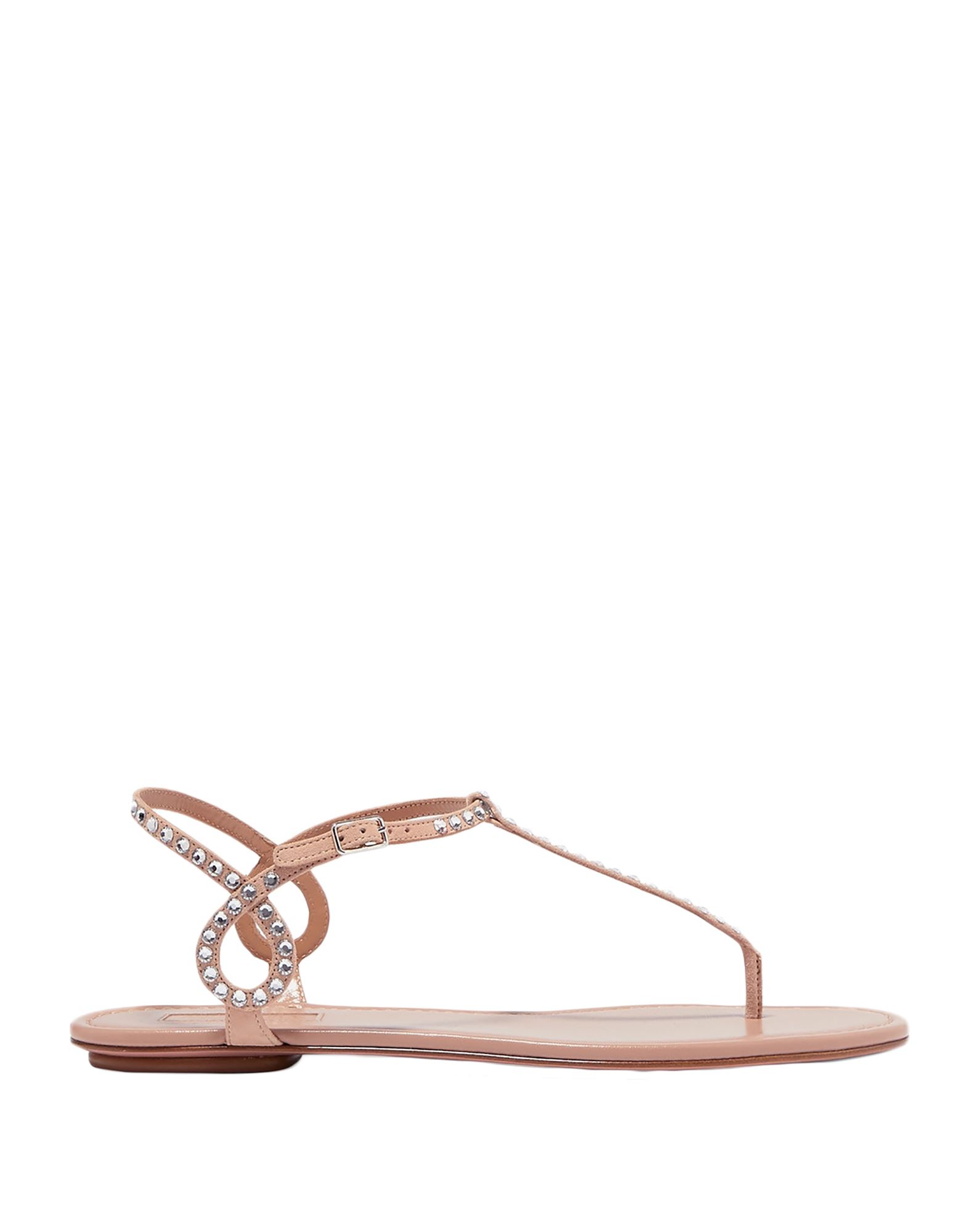 Aquazzura Toe Strap Sandals In Pale Pink