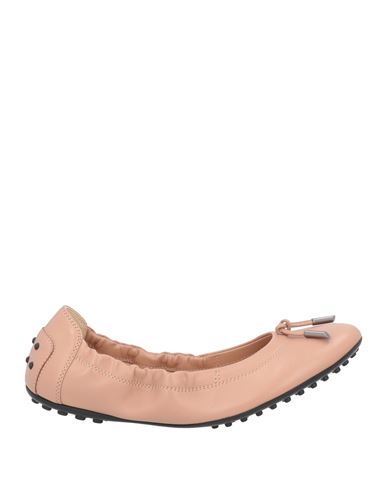 Tod's Woman Ballet Flats Blush Size 8 Leather In Pink