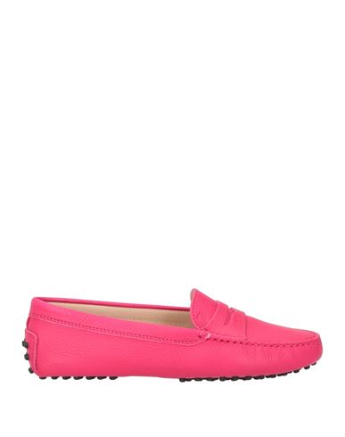 TOD'S TOD'S WOMAN LOAFERS MAGENTA SIZE 7 LEATHER 