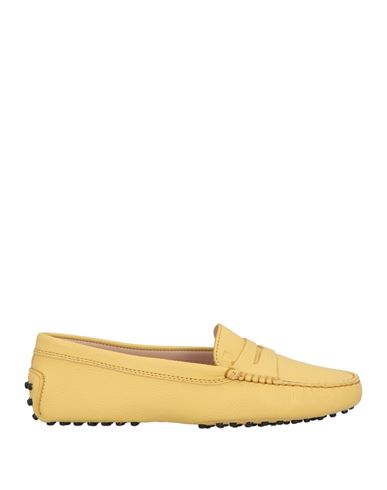 Tod's Woman Loafers Pastel Yellow Size 5.5 Leather