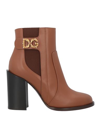 Dolce & Gabbana Woman Ankle Boots Brown Size 7.5 Calfskin