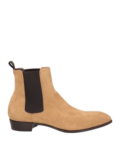 Shop Lidfort Man Ankle Boots Beige Size 10 Soft Leather