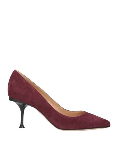 Sergio Rossi Woman Pumps Plum Size 6 Leather In Brown