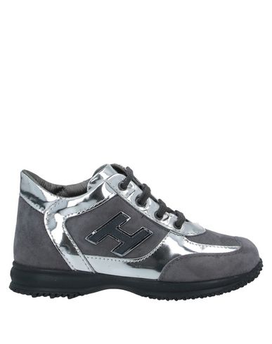 Shop Hogan Toddler Girl Sneakers Lead Size 10c Soft Leather In Grey