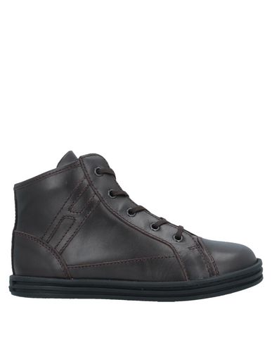Hogan Rebel Junior Toddler Sneakers Dark Brown Size 10c Soft Leather