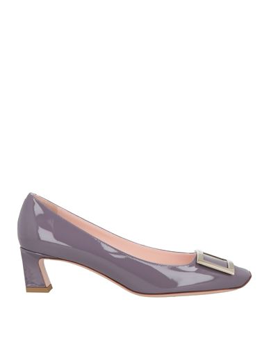 Roger Vivier Woman Pumps Mauve Size 12 Leather In Purple