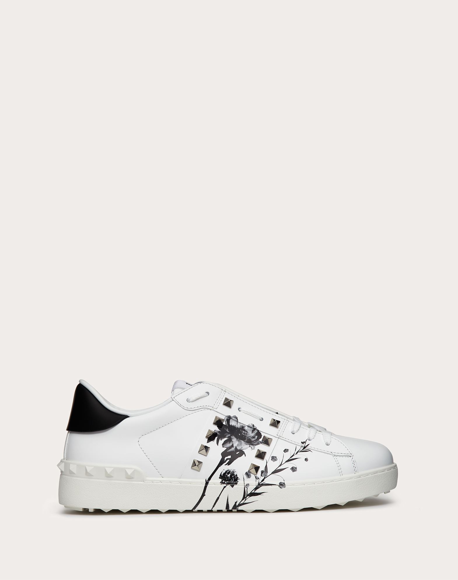 rockstud untitled sneaker with flowersity print