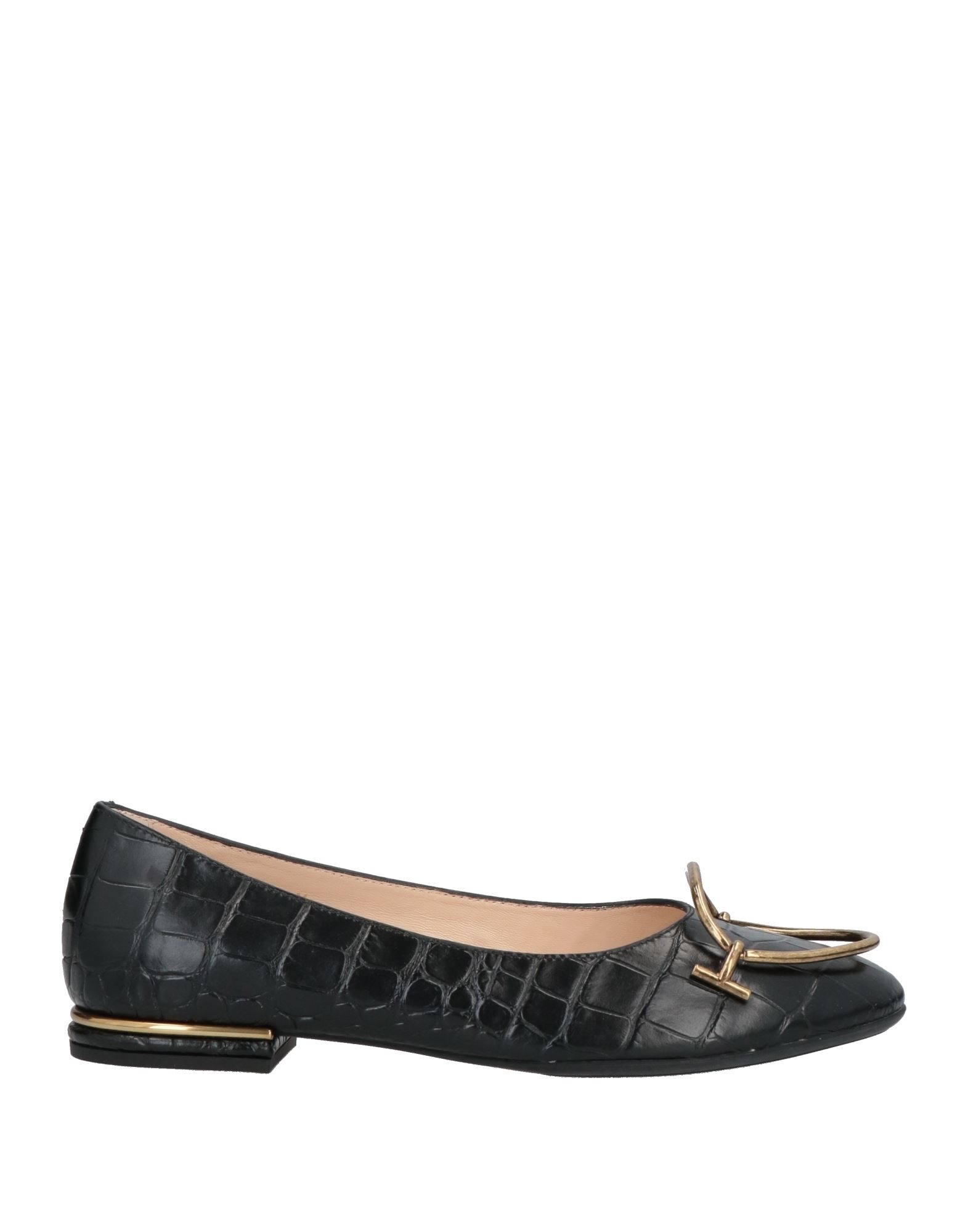 Tod's Woman Ballet Flats Black Size 5.5 Soft Leather In Black