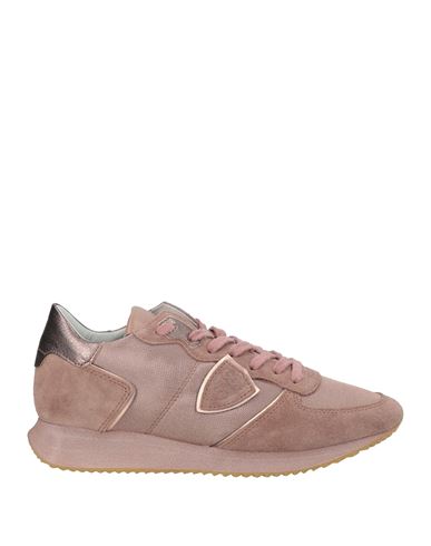 Philippe Model Woman Sneakers Pastel Pink Size 8 Soft Leather, Textile Fibers
