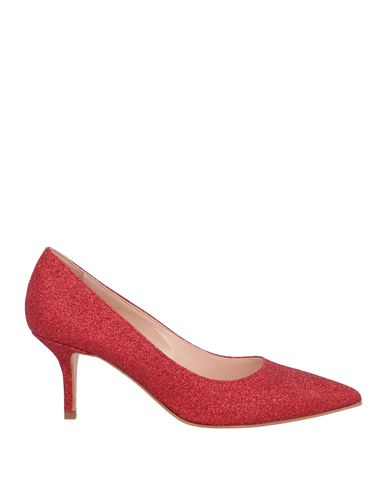 Lorenzo Mari Woman Pumps Red Size 7 Textile Fibers