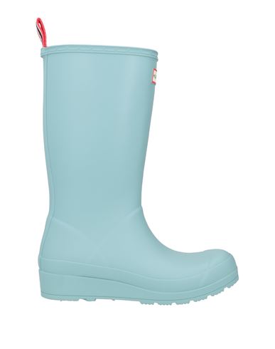 Hunter Woman Knee Boots Sky Blue Size 9 Rubber