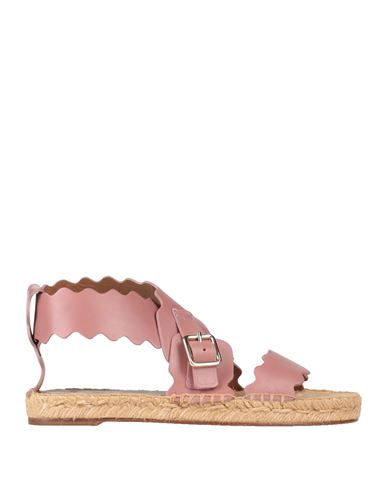 Chloé Woman Sandals Pastel Pink Size 6 Soft Leather