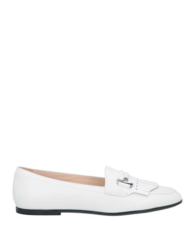 Tod's Woman Loafers Off White Size 5 Soft Leather