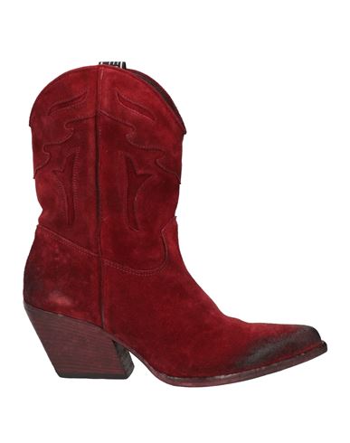 Shop Elena Iachi Woman Ankle Boots Red Size 7.5 Leather