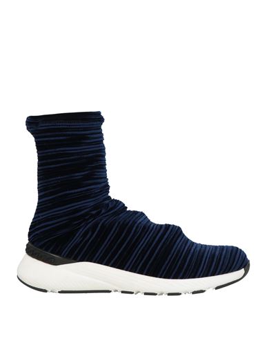 Casadei Woman Sneakers Midnight Blue Size 8 Textile Fibers
