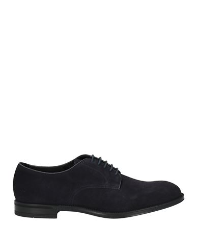 Doucal's Man Lace-up Shoes Midnight Blue Size 9 Leather In Blue