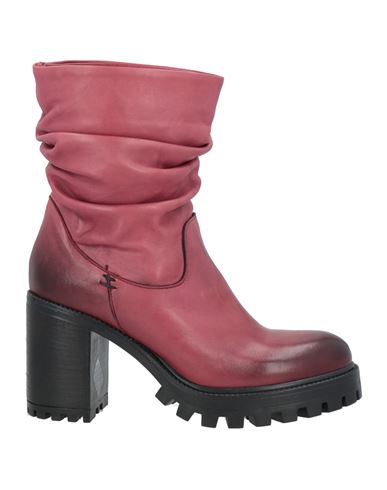 Pierfrancesco Vincenti Woman Ankle Boots Garnet Size 10 Calfskin In Red