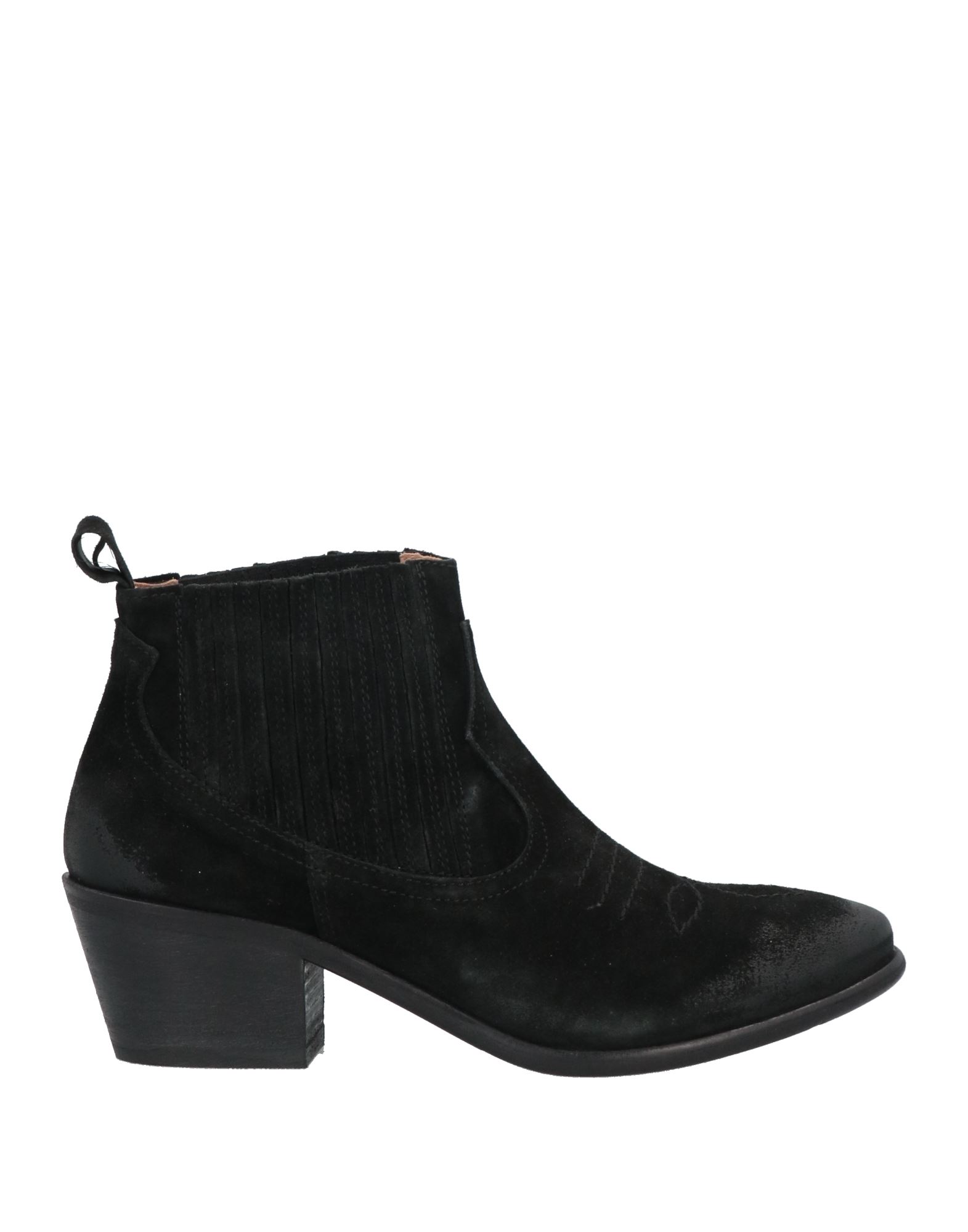 Parisienne Suede Ankle Boots In Black