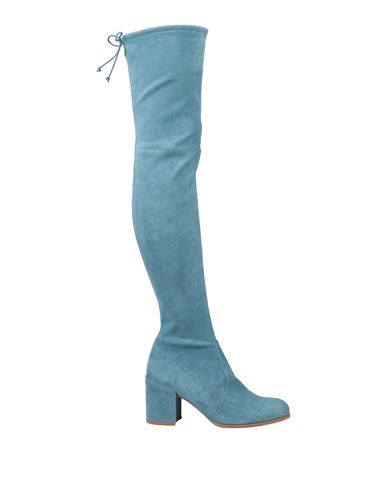 Stuart Weitzman Woman Boot Pastel Blue Size 10 Soft Leather