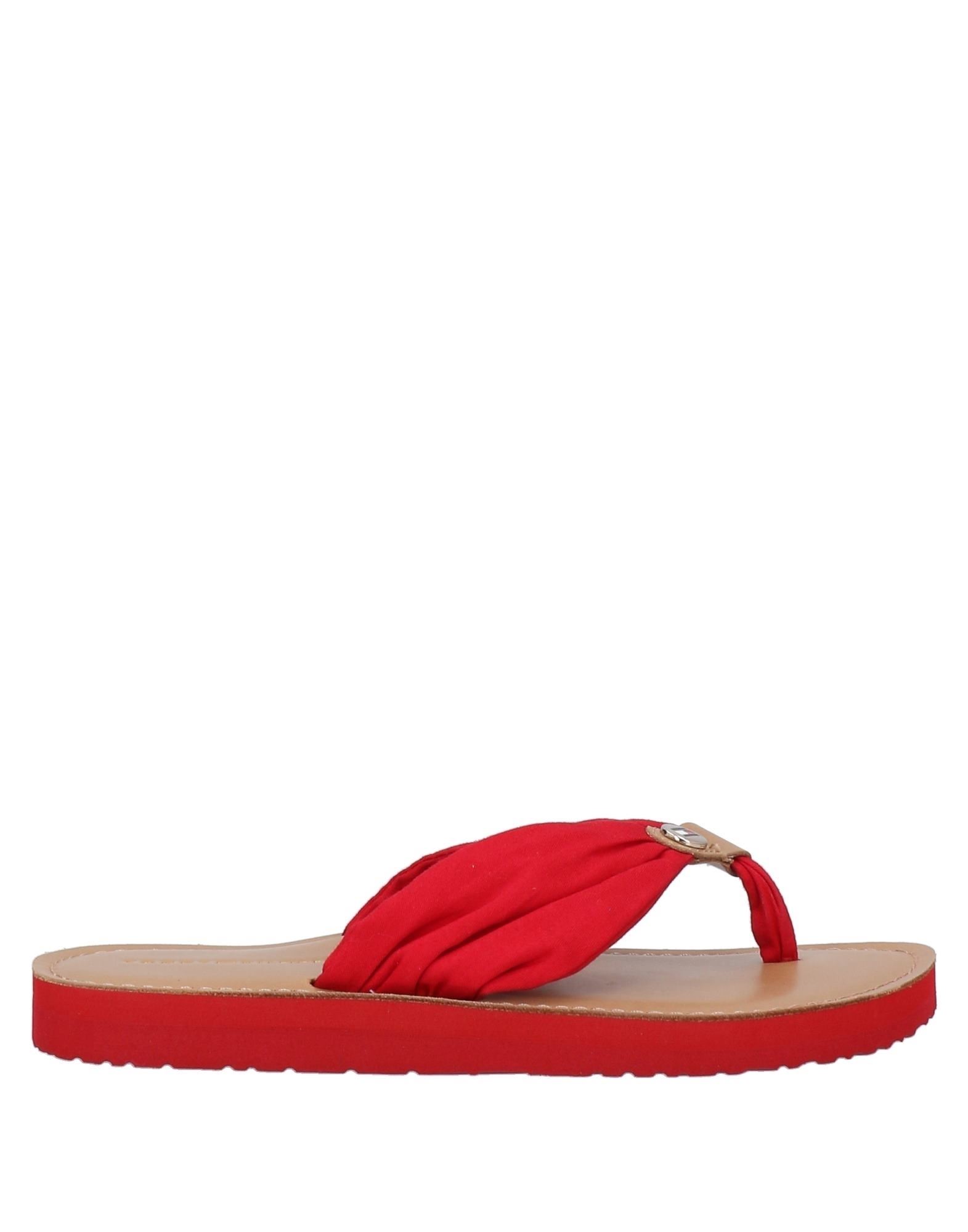 Tommy Hilfiger Toe Strap Sandals In Red | ModeSens
