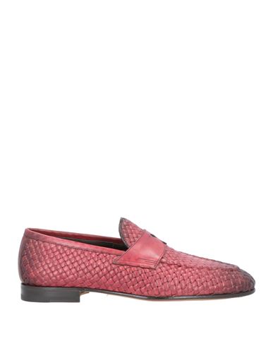 Santoni Man Loafers Brick Red Size 13 Soft Leather