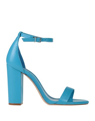 Schutz Woman Sandals Azure Size 9 Soft Leather In Blue