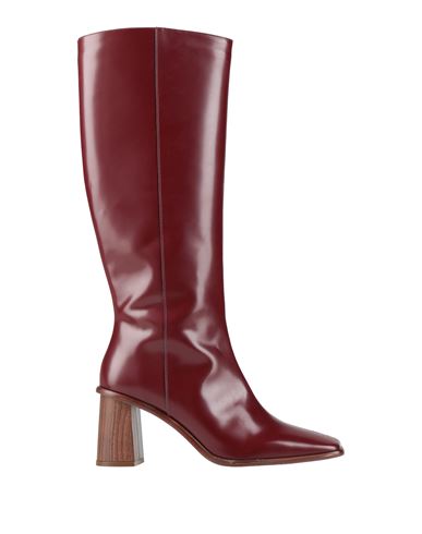 Alohas Woman Boot Garnet Size 8.5 Soft Leather In Red