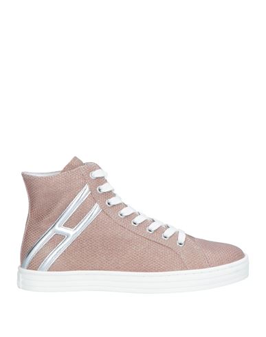Hogan Woman Sneakers Blush Size 7 Soft Leather In Pink
