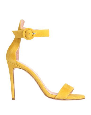 O'dan Li Woman Sandals Yellow Size 8 Soft Leather