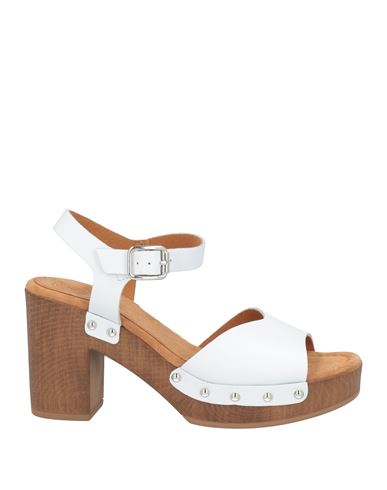 Shop Unisa Woman Sandals White Size 8 Leather