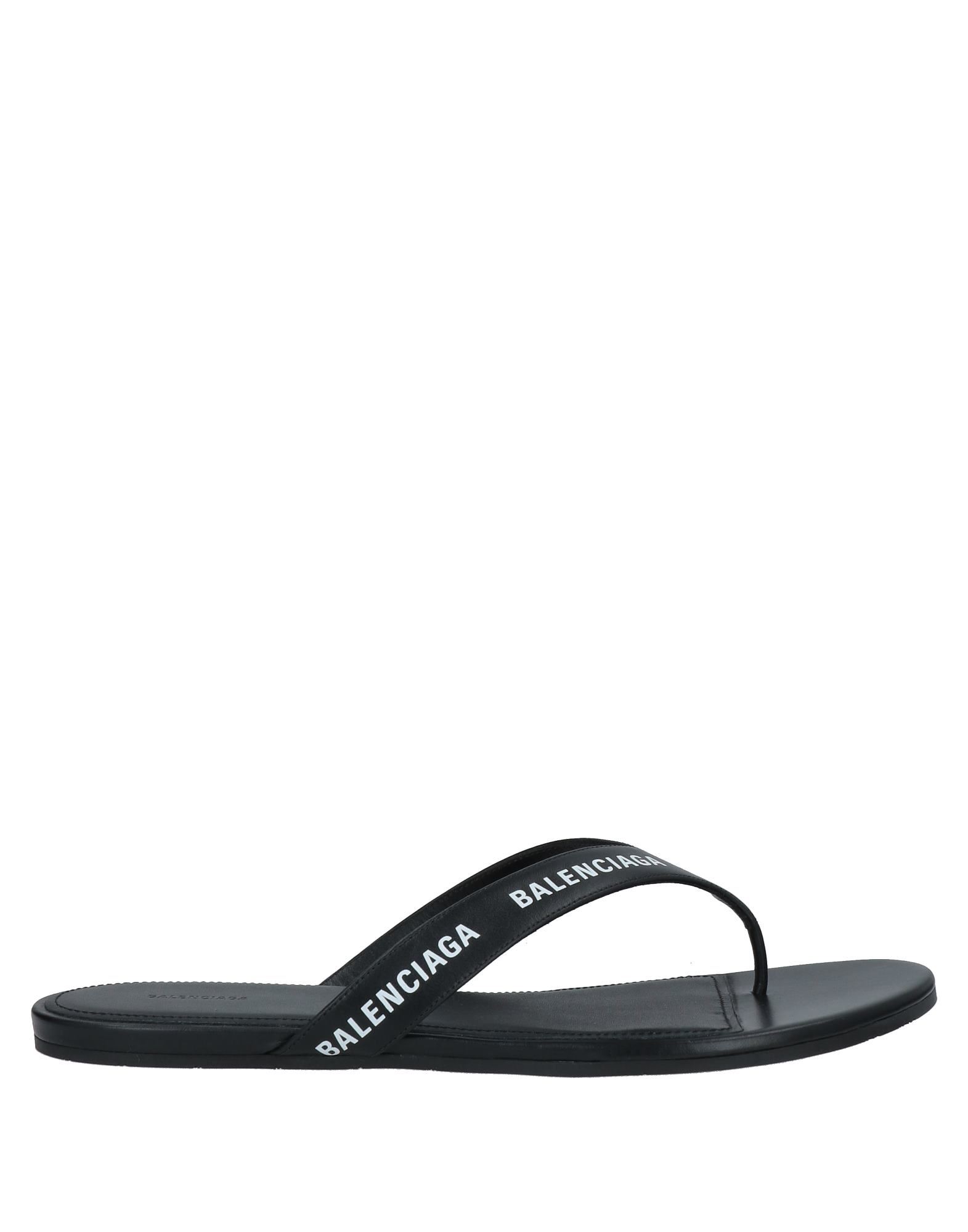 Balenciaga Leather Logo Thong Sandals In 5610 Neon P | ModeSens