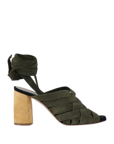 Maliparmi Malìparmi Woman Sandals Military Green Size 7 Soft Leather