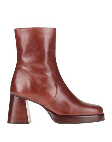 Shop Jonak Woman Ankle Boots Brown Size 8 Leather