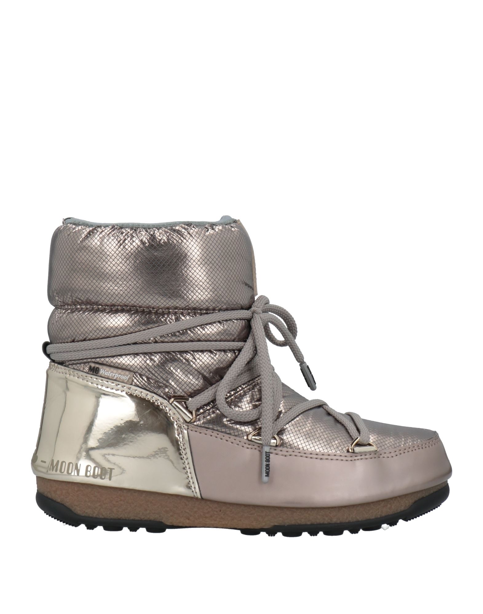 Moon Boot Ankle Boots In Platinum