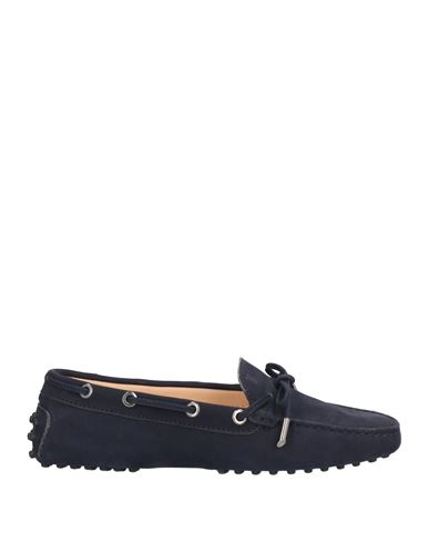 Tod's Woman Loafers Black Size 7 Soft Leather In Navy